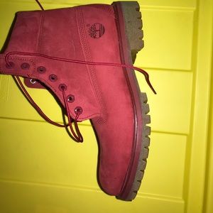 Red timberlands brand new never wore